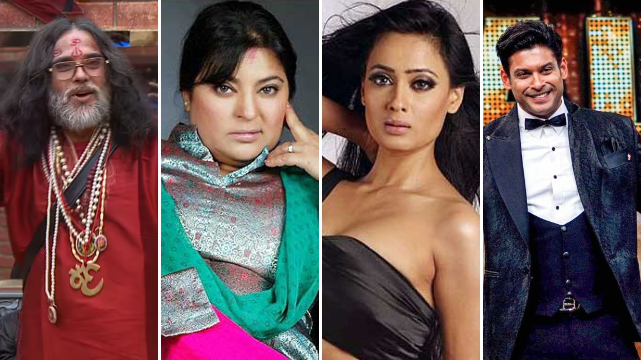 The Biggest Bigg Boss Controversies That Defined the Show’s Legacy: Left to right: Swami On, Dolly Bindra, Shweta Tiwari & Siddharth Shukla
